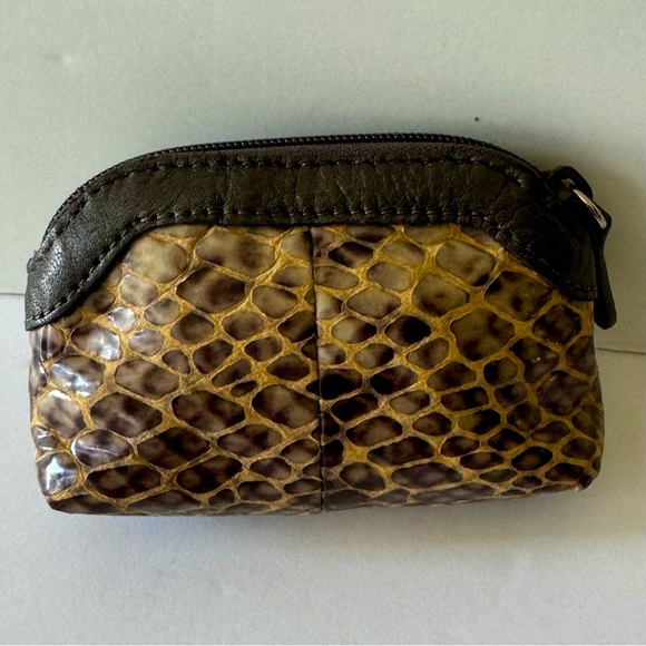 Brighton Brown Snakeskin Print Coin or key pouch zipper closure - Unused - Picture 2 of 8